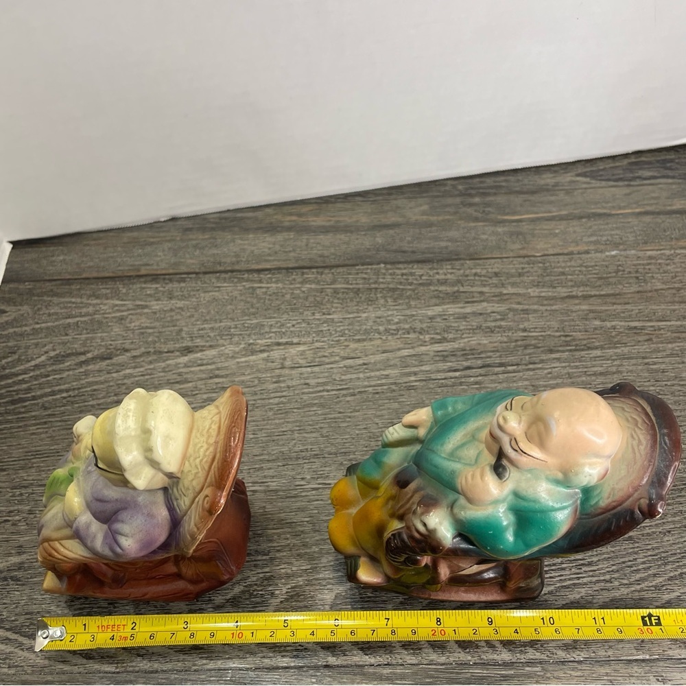 Vintage Retirement Fund blow mold piggy banks.Hong Kong. Used. - Picture 14 of 14